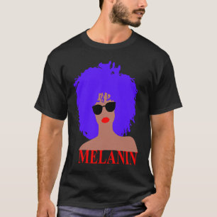Afro Diva Rode Lippen Black Girl Magic Zonnebril P T-shirt