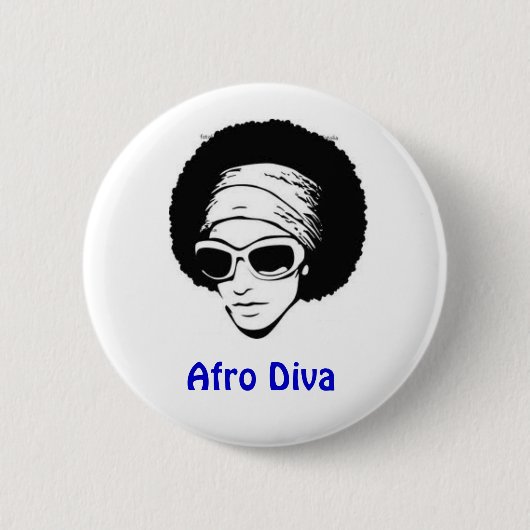 Afro Diva Ronde Button 5,7 Cm (Voorkant)