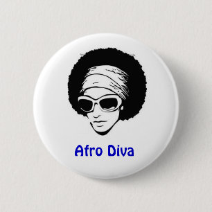 Afro Diva Ronde Button 5,7 Cm