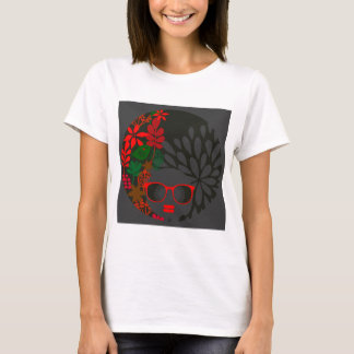 Afro Diva Rood Groen Leisteen Zwart T-shirt