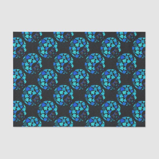 Afro Diva Turquoise Blauwgroen geschenkartikelen Tissuepapier (Voorkant)