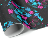 Afro Diva Turquoise & Hot Pink Cadeaupapier (Rol Hoek)