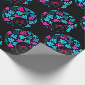 Afro Diva Turquoise & Hot Pink Cadeaupapier (Hoek)