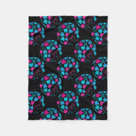 Afro Diva Turquoise & Hot Pink Fleece Deken