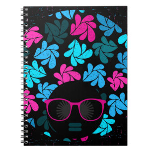 Afro Diva Turquoise & Hot Pink Notitieboek