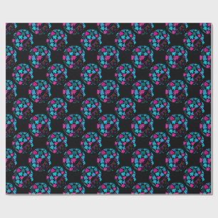 Afro Diva Turquoise & Hot Roze Cadeaupapier