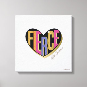 Afro Eenhoorn Fierce Heart Design Canvas Afdruk