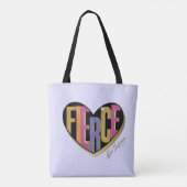 Afro Eenhoorn Fierce Heart Design Draagtas (Achterkant)