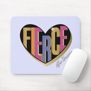 Afro Eenhoorn Fierce Heart Design Muismat
