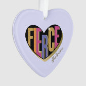Afro Eenhoorn Fierce Heart Design Ornament (voorkant)