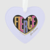 Afro Eenhoorn Fierce Heart Design Ornament (achterkant)