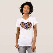 Afro Eenhoorn Fierce Heart Design T-shirt (Voorkant volledig)