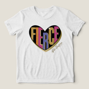 Afro Eenhoorn Fierce Heart Design Tri-Blend Shirt