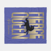 Afro Eenhoorn Fierce Queen Fleece Deken (Voorkant (Horizontaal))