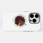 Afro Eenhoorn Living the Dream Design Case-Mate iPhone Case (Achterkant (horizontaal))
