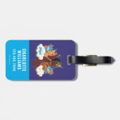 Afro Eenhoorn "Made of Magic" Trio Design Bagagelabel (Achterkant horizontaal)