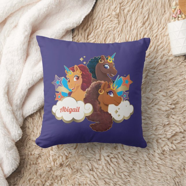 Afro Eenhoorn "Made of Magic" Trio Design Kussen (Deken)