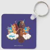 Afro Eenhoorn "Made of Magic" Trio Design Sleutelhanger (Achterkant)