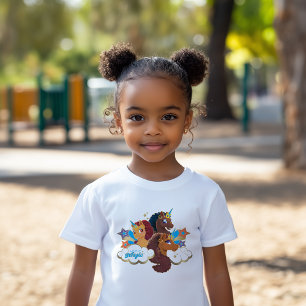 Afro Eenhoorn "Made of Magic" Trio Design T-shirt