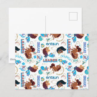 Afro Eenhoorn Magisch Empowering Patroon Briefkaart