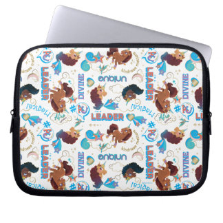 Afro Eenhoorn Magisch Empowering Patroon Laptop Sleeve
