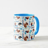 Afro Eenhoorn Magisch Empowering Patroon Mok (Voorkant rechts)