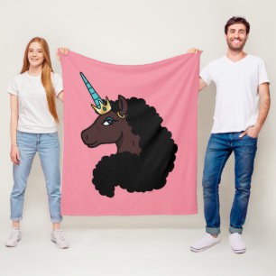 afro-eenhoorn   magisch fleece deken