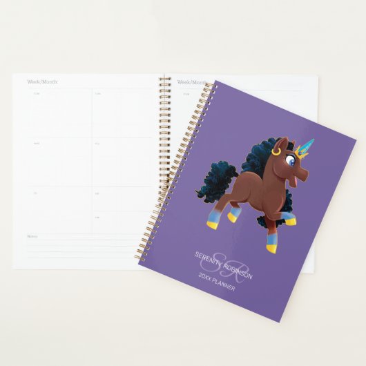 Afro Eenhoorn | Magisch Pronkende Planner (Display)