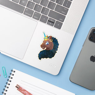 afro-eenhoorn magisch sticker