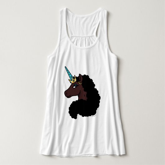afro-eenhoorn | magisch tanktop (Design voorkant)