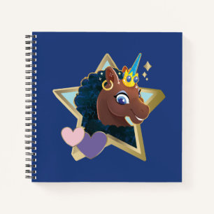 Afro Eenhoorn magische ster Notitieboek