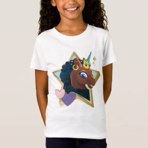 Afro Eenhoorn magische ster T-shirt