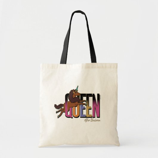 Afro Eenhoorn Queen Design Tote Bag (Voorkant)