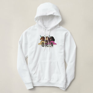 Afro Eenhoorn Queen Trio Design Hoodie