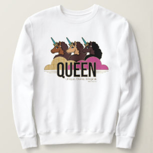 Afro Eenhoorn Queen Trio Design Trui