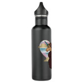 Afro Eenhoorn Trio Heart Design Waterfles (Links)