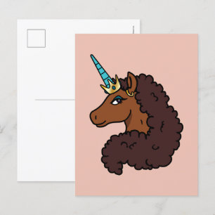 afro-eenhoorn   Uniek Briefkaart