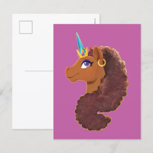 afro-eenhoorn   Uniek Briefkaart