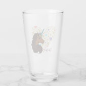 afro-eenhoorn | Uniek hartontwerp Glas (Achterkant)