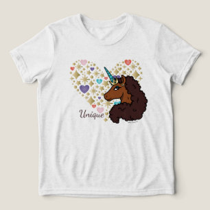 afro-eenhoorn   Uniek hartontwerp Tri-Blend Shirt