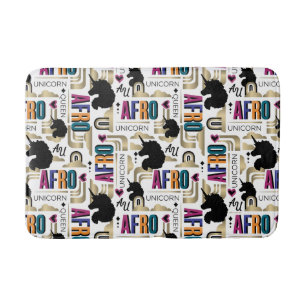Afro Eenhoorn vet patroon Badmat