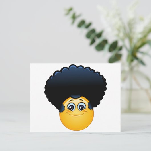afro emoji briefkaart (Staand voorkant)