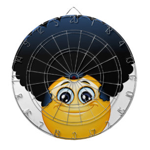 afro emoji dartbord