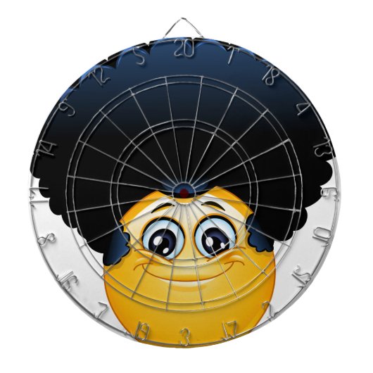 afro emoji dartbord (Voorkant)