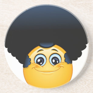 afro emoji zandsteen onderzetter