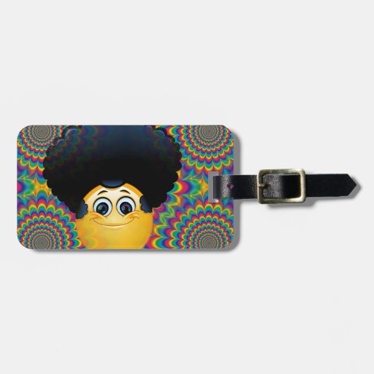 afro emojis bagagelabel (Voorkant horizontaal)