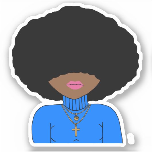Afro Empowerment Sticker (Voorkant)