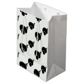 afro et cueillir sac cadeau noir et blanc (Devant Angle)