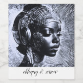 Afro-futurism Book Title Parody Wijn Etiket (Enkel label)