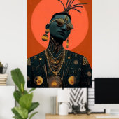 Afro-futuristisch 4 poster (Thuiskantoor)